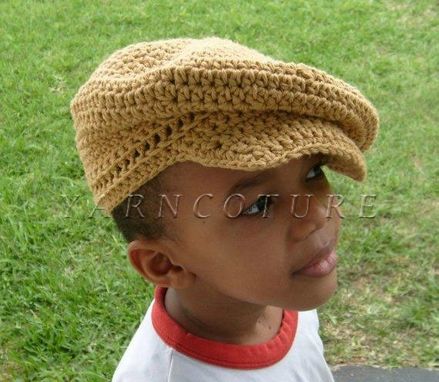 Custom Made Cool Cotton Newsboy Hat/Unisex Tan Beige Color