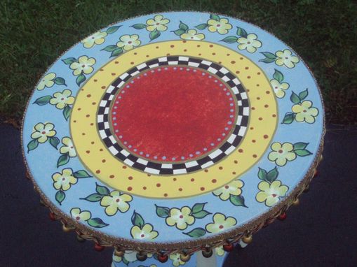 Custom Made Hand Painted Accent Table