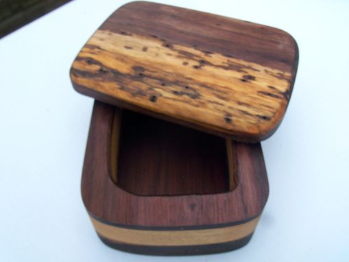 Custom Made Repurposed Sassafras And Walnut Barn Wood Box