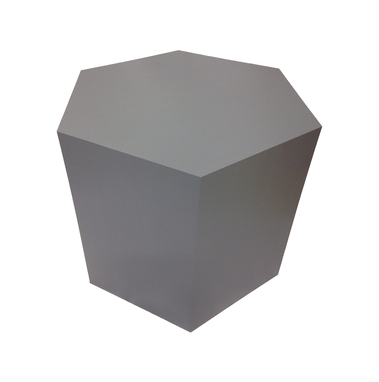 Custom Made Hexagon Wood Modern Geometric Table- Matte Grey