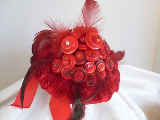 Custom Made Red Hot Buttons Bridal Bouquet