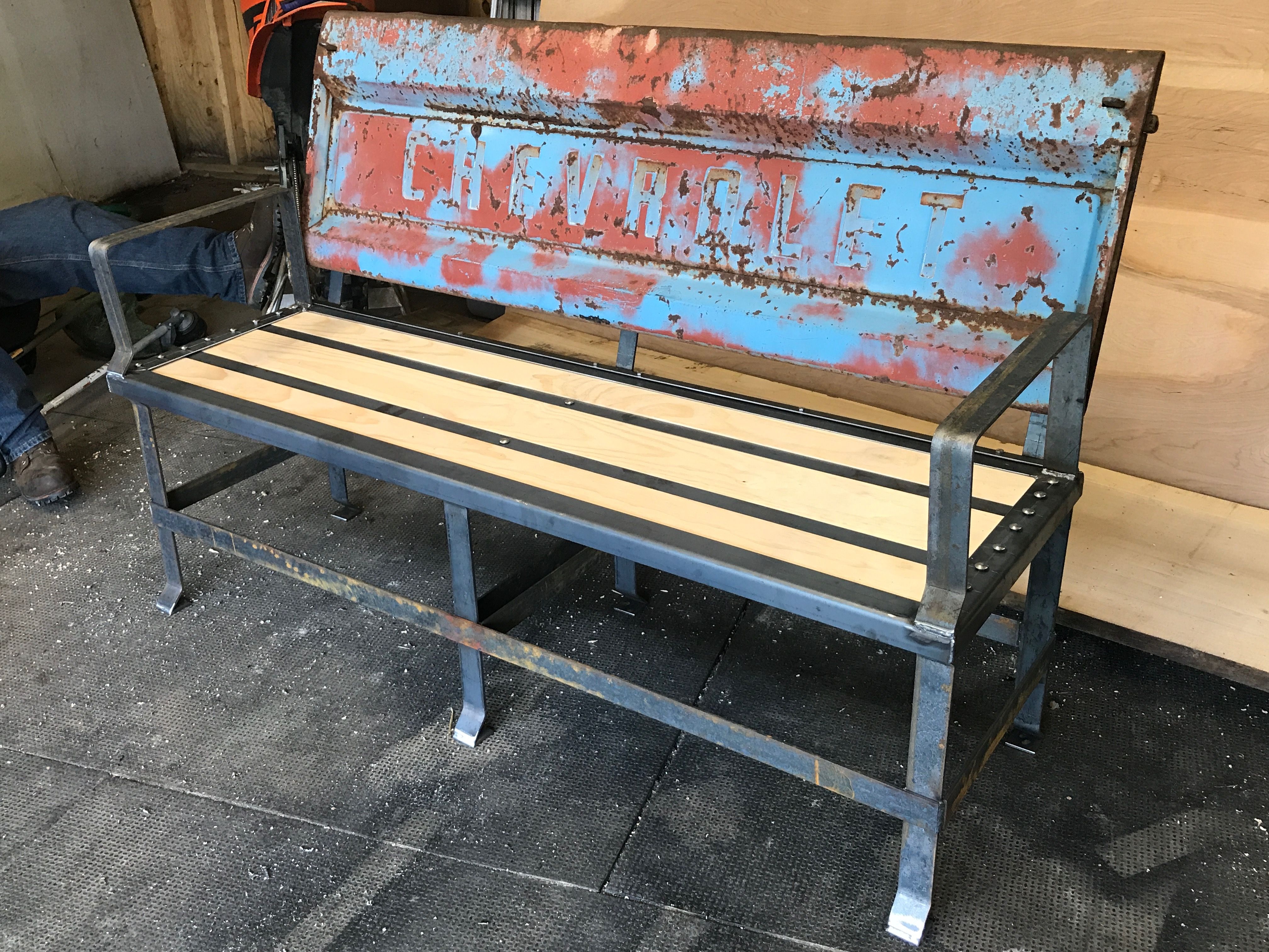 Custom Made Tailgate Benche by AML Welding LLC