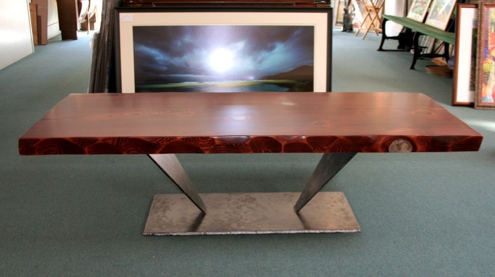 Custom OldGrowth Redwood Coffee Table by Symmetree Design