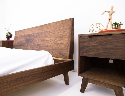 Custom Made The Bosco - Mid Century Modern Solid Walnut Bed