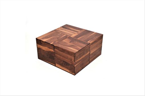 Custom Made Multi-Functional Rustic Walnut Cube