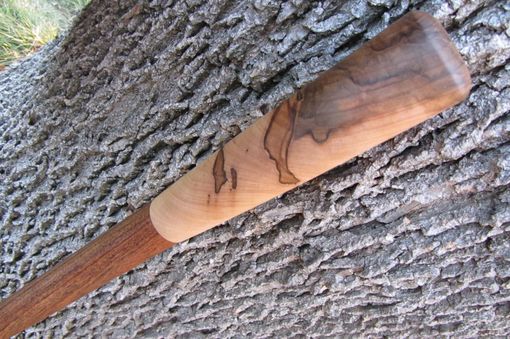 Custom Made Walking Staff - Walking Cane - Hand Made - Ambrosia Maple & Brazilian Rosewood - 37 3/4