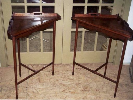 Custom Made Mahogany Butler's Tables