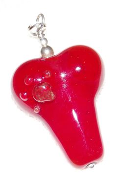 Custom Made Memorial Jewelry | Heart Paw | Pet Memories In Glass