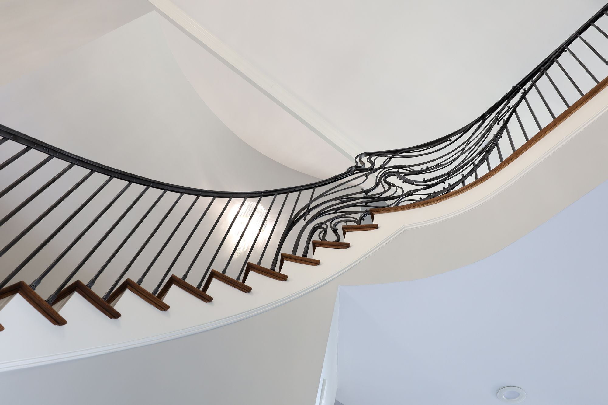 Modern House Customized Iron Stair Railing Design - China Railing