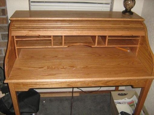 Custom Made Oak Roll Top Desk