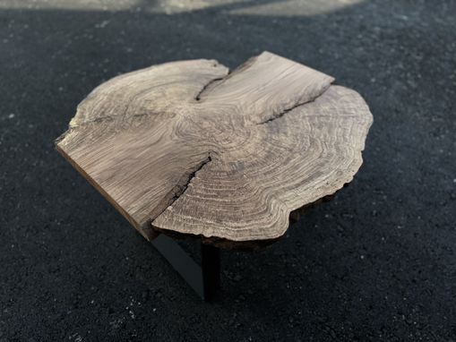 Custom Made Live Edge Red Oak Burl Table