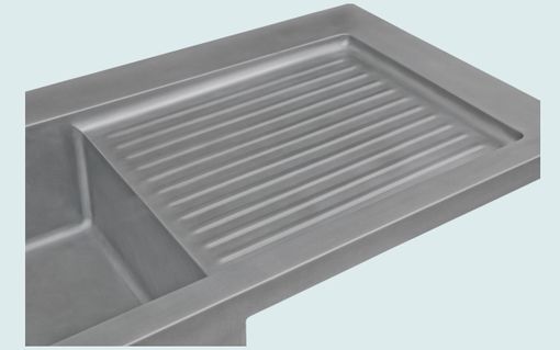 Custom Made Zinc Sink With Apron & Ribbed Drainboard