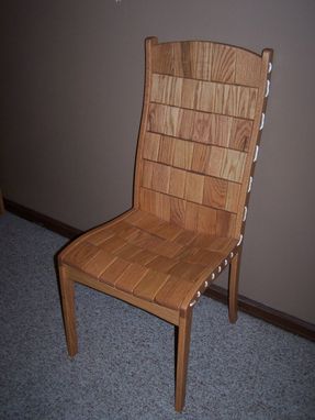 Custom Made Rope And Block Dining Chair