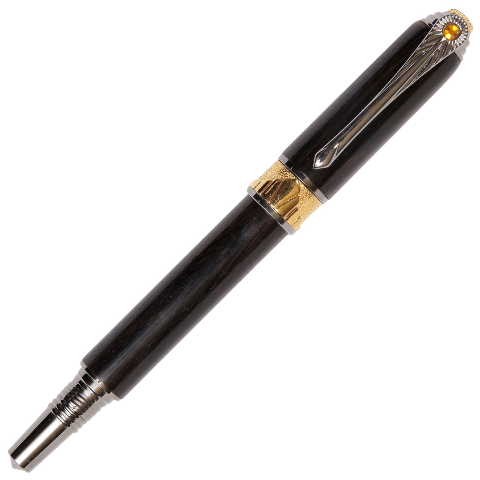 Buy Hand Crafted Art Deco Fountain Pen Blackwood Af6w07, made to order from Pens By Lanier