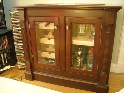 Custom Made Mahogany Wine Cabinet