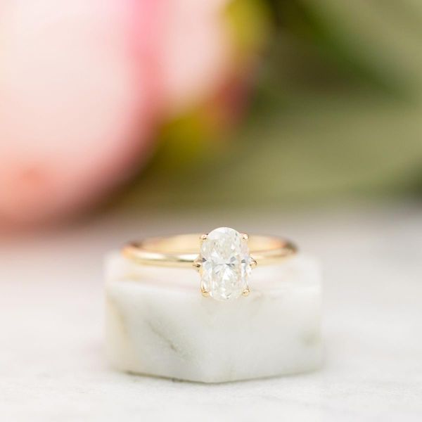 This diamond ring has a hidden lotus flower basket.