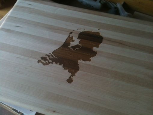 Custom Made Cutting Board Engraved With The Netherlands