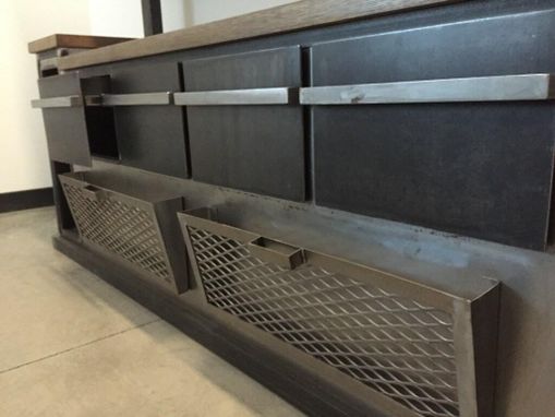 Hand Crafted Modern Office Credenza And Shelving Unit By Modern Office Credenza And Shelving Unit