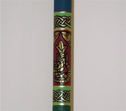 Custom Made Celtic Knot Work Animals Custom Painted Walking Stick