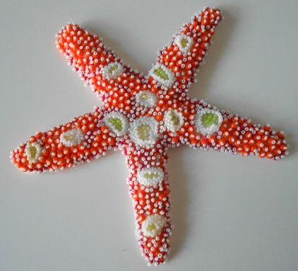 Custom Made Seed Bead Embroidered Star Fish