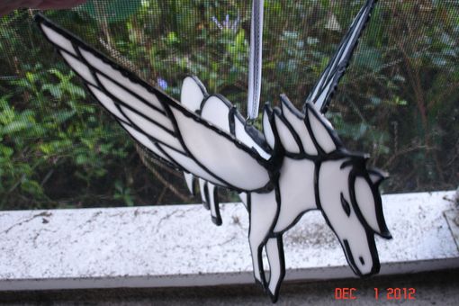 Custom Made 3d Stained Glass Pegasus In
