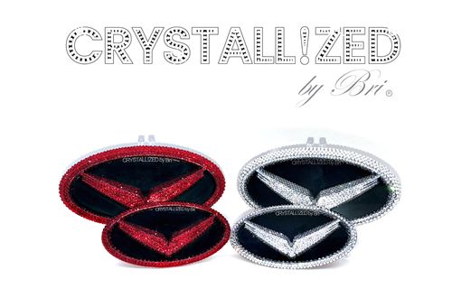 Custom Made Hyundai Veloster Crystallized Car Front Emblem Bling Genuine European Crystals Bedazzled