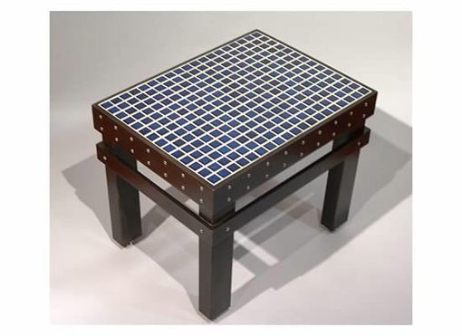 Custom Made Blackened Steel Tile Table