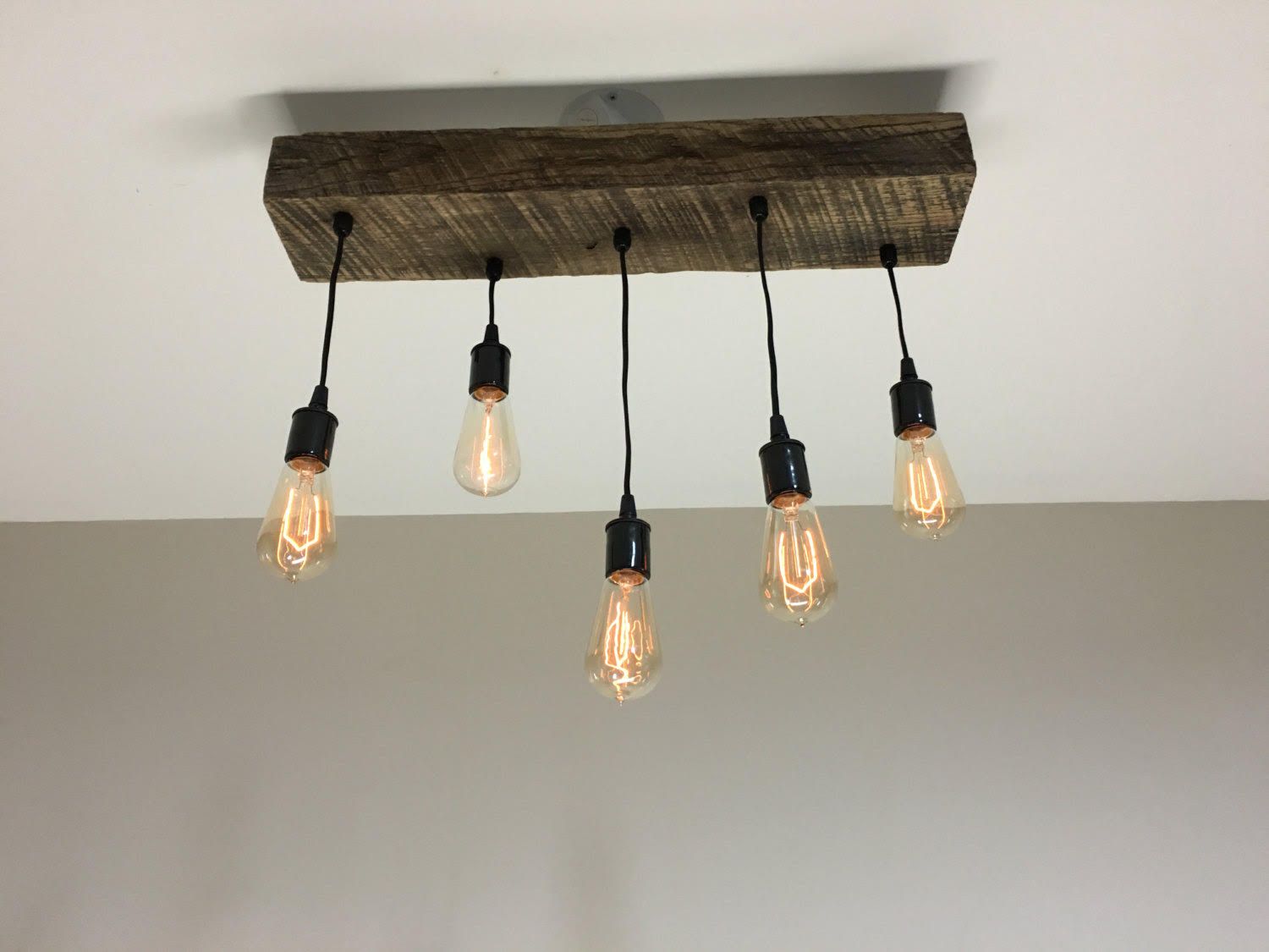 Buy Hand Crafted Reclaimed Barn Timber Beam Light Fixture 