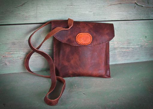 Custom Made Small Leather Travel Bag Cross-Body Design
