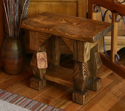 Custom Made Hand Carved Rustic Style  "Butt Bench"