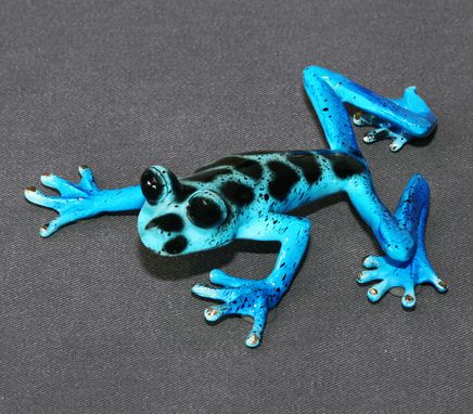 Custom Made Fantastic Bronze Frog "Angelina" Sculpture Figurine Metal Amphibian Limited Edition Signed Numbered