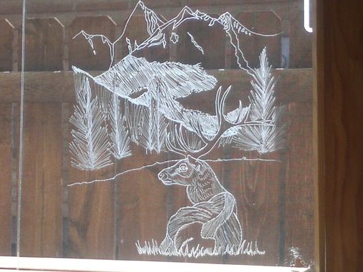 Custom Made Etched Glass -----Freehand