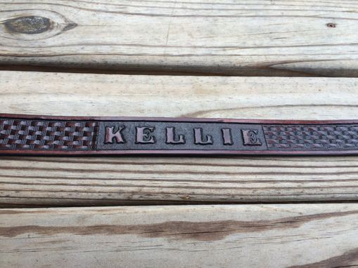 Custom Made Western Basketweave Handtooled Belt Personalized