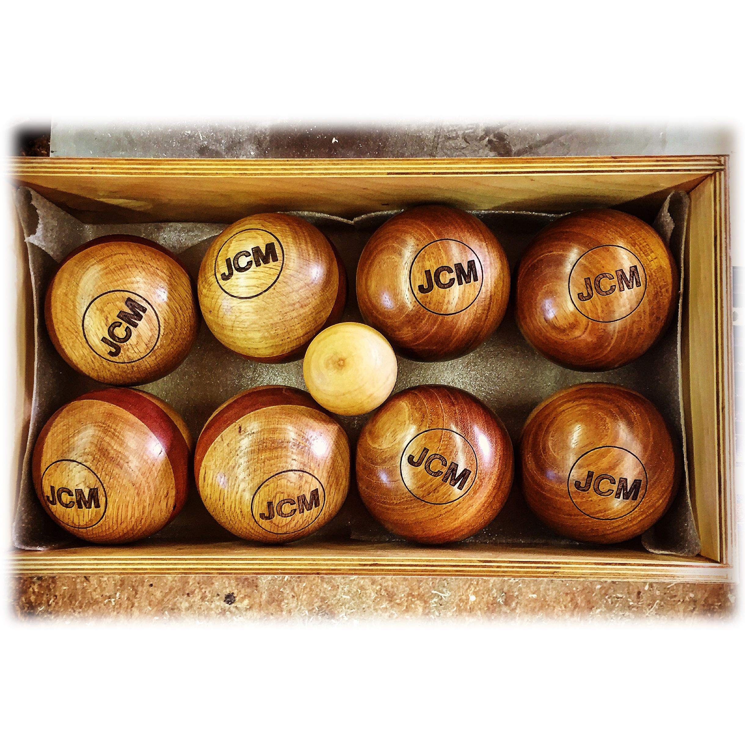 Hand Crafted Bocce Sets With Contrasting Woods by ShopDog Turnery