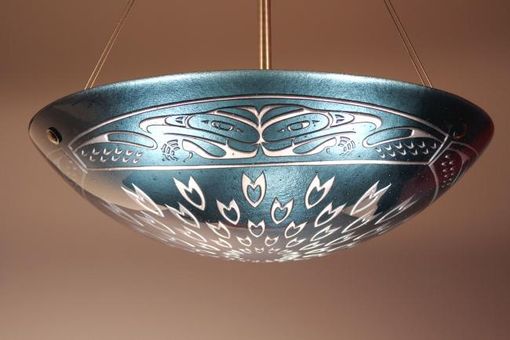 Custom Made Blue Falcon Carved Hemisphere