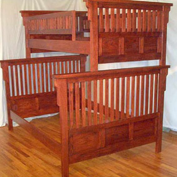 Handmade Solid Oak Bunk Beds by Blue Bench Woodworking | CustomMade.com