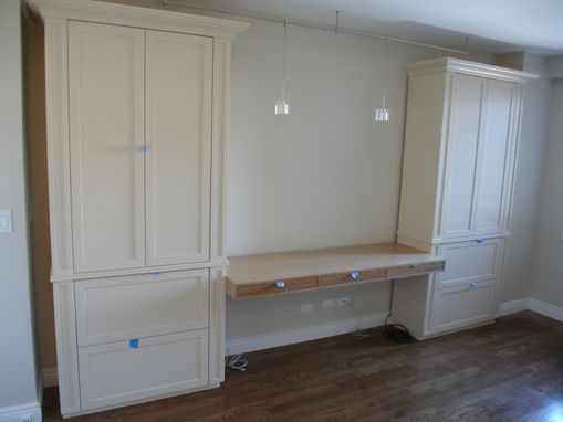 Custom Made Desk And Cabinets