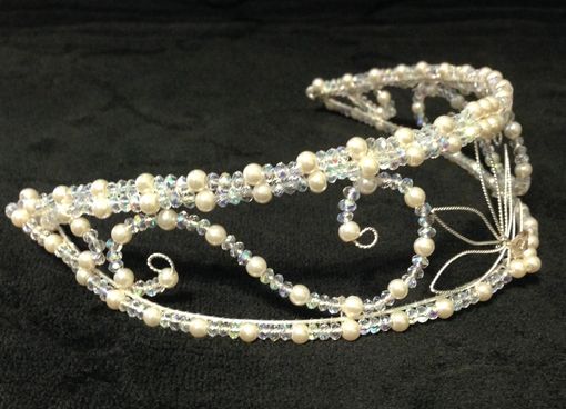 Custom Made L'Adore Opals Crystal And Pearl Tiara