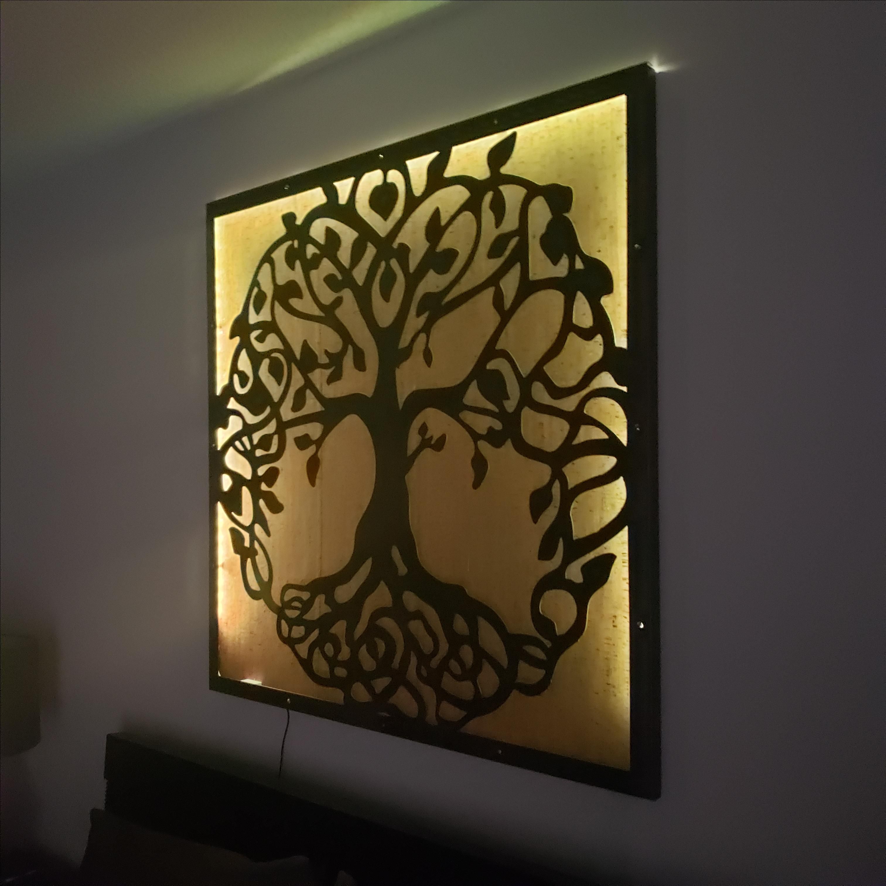 Handmade Backlit Wall Art by Juno Ironcraft LLC