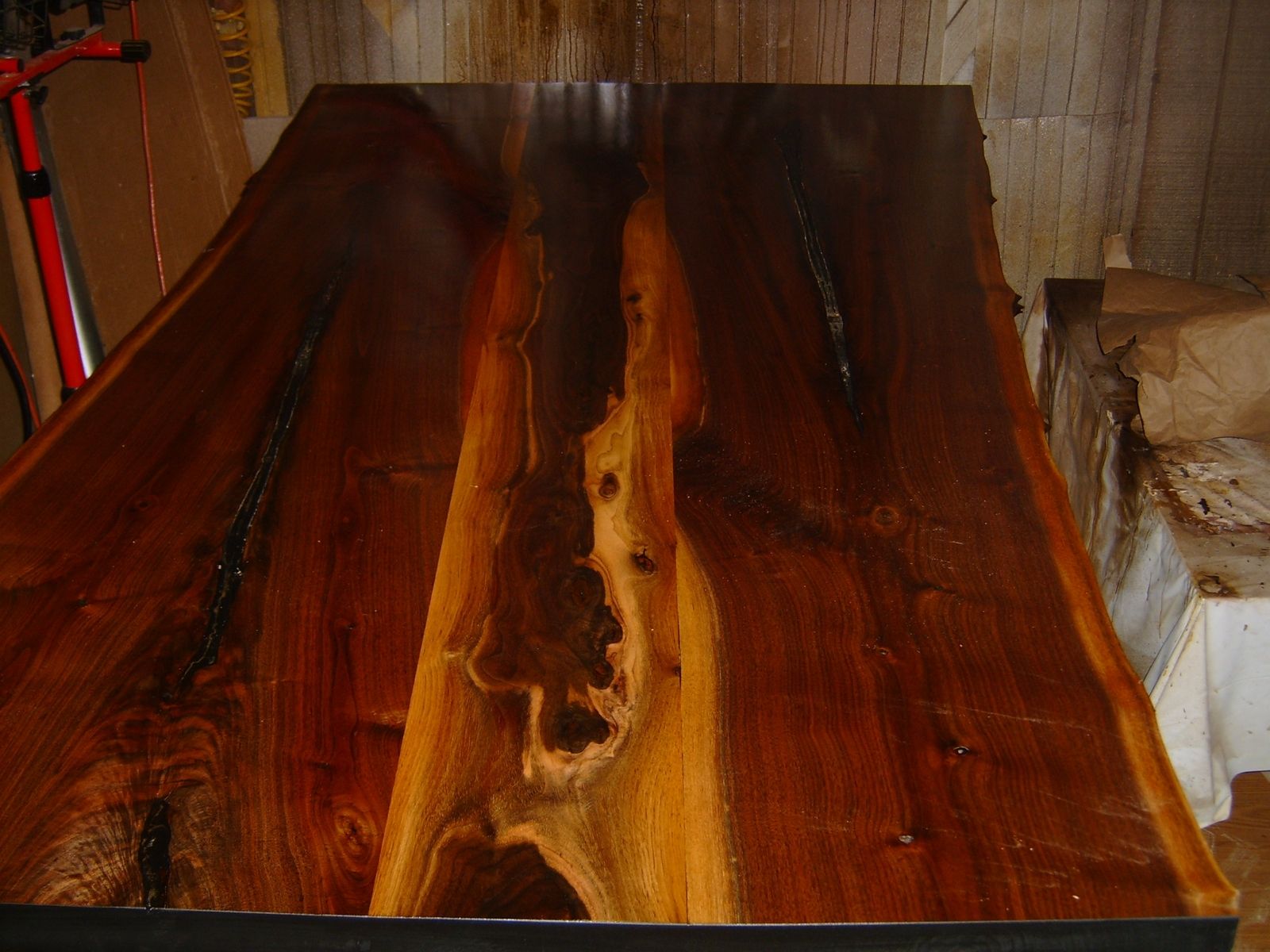 Custom Made Black Walnut Slab Table by Design47