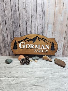 Custom Made Routed Personalized Wood Family Name Sign