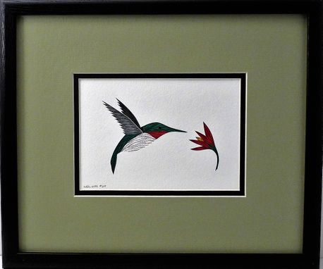 Custom Made Birds - Cardinal Quilled And Framed Wall Art New Hampshire Birds