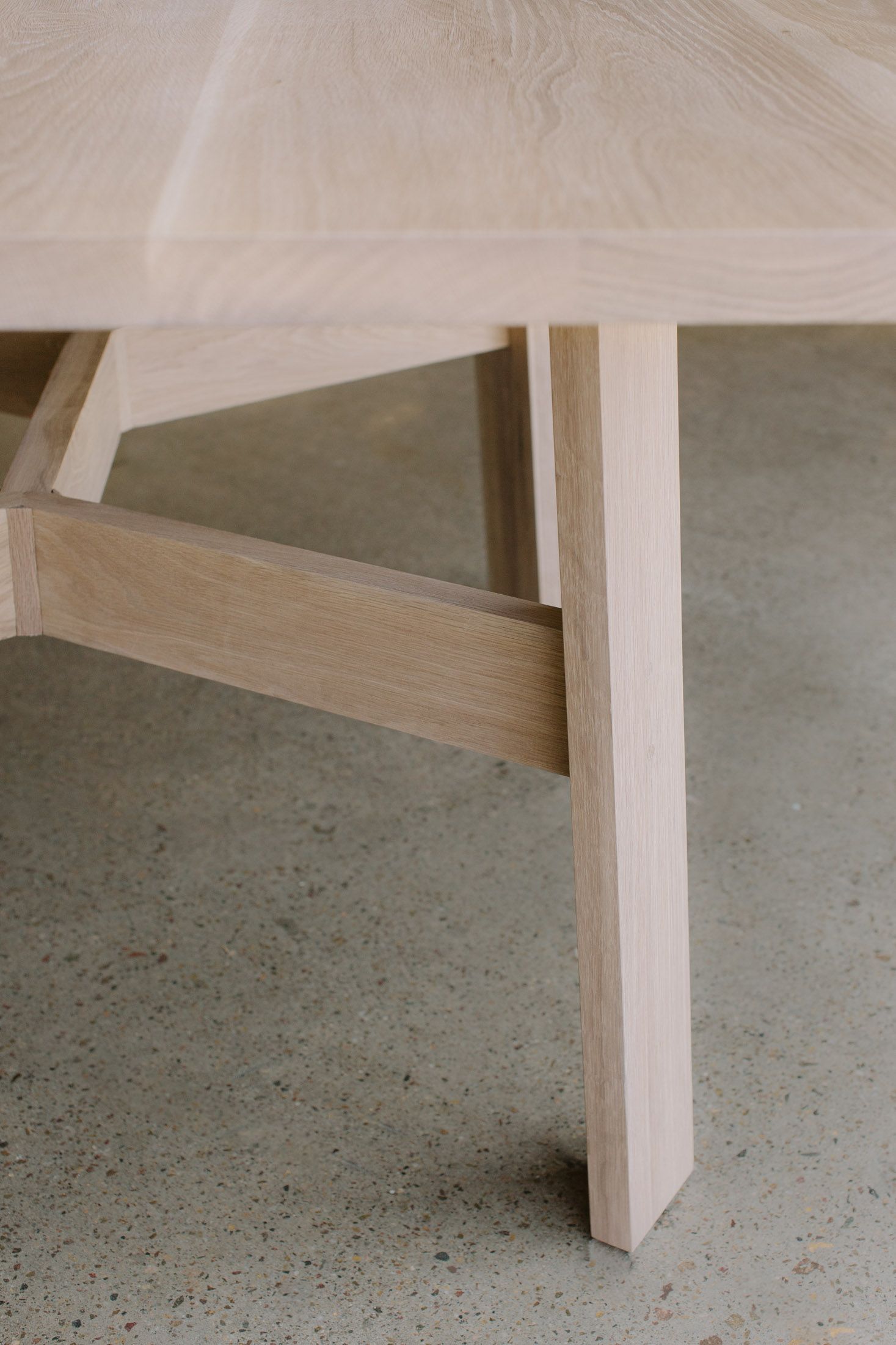 Handmade 'Hex' Custom White Oak Cross Leg Dining Table by Casa Dega ...