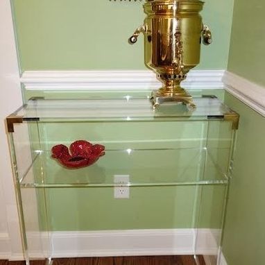 Custom Made Console Table W/Brass Accent