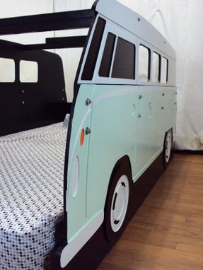Custom Made Surfer Mini-Bus Twin Kids Bed Frame - Handcrafted - Themed Children's Bedroom Furniture
