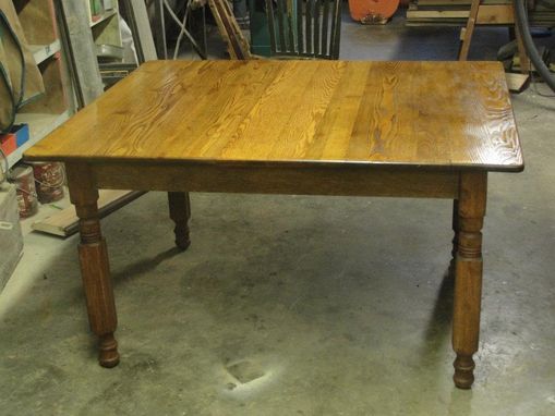 Custom Made Antique Chestnut & Oak Table, Circa 1900