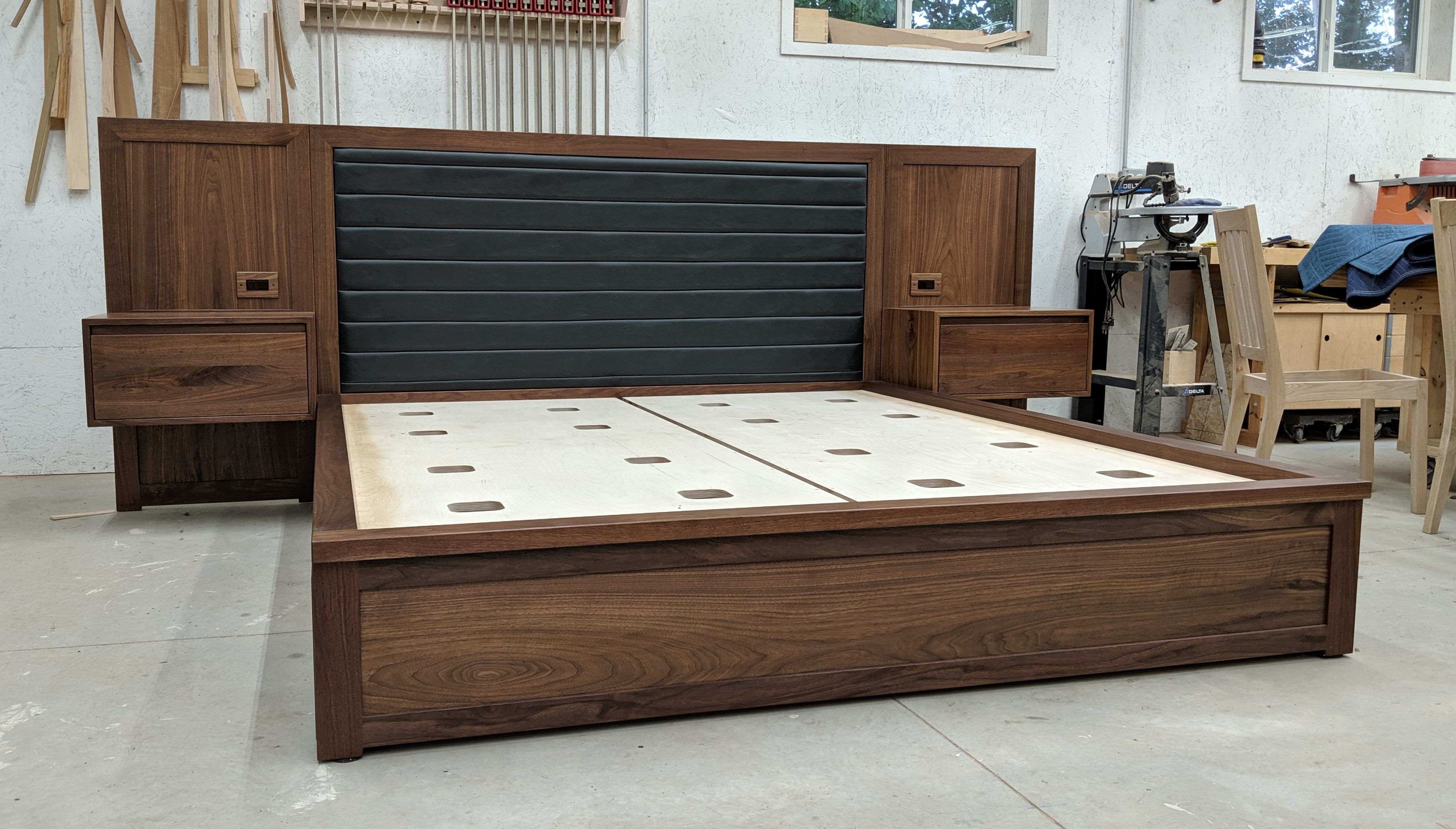 Hand Crafted California King Platform Bed With Storage Galore by