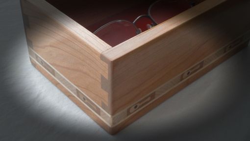 Custom Made Cherry Keepsake Box With Guitar Inlay Banding