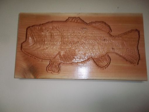 Custom Made "Big Bass" Woodcarving