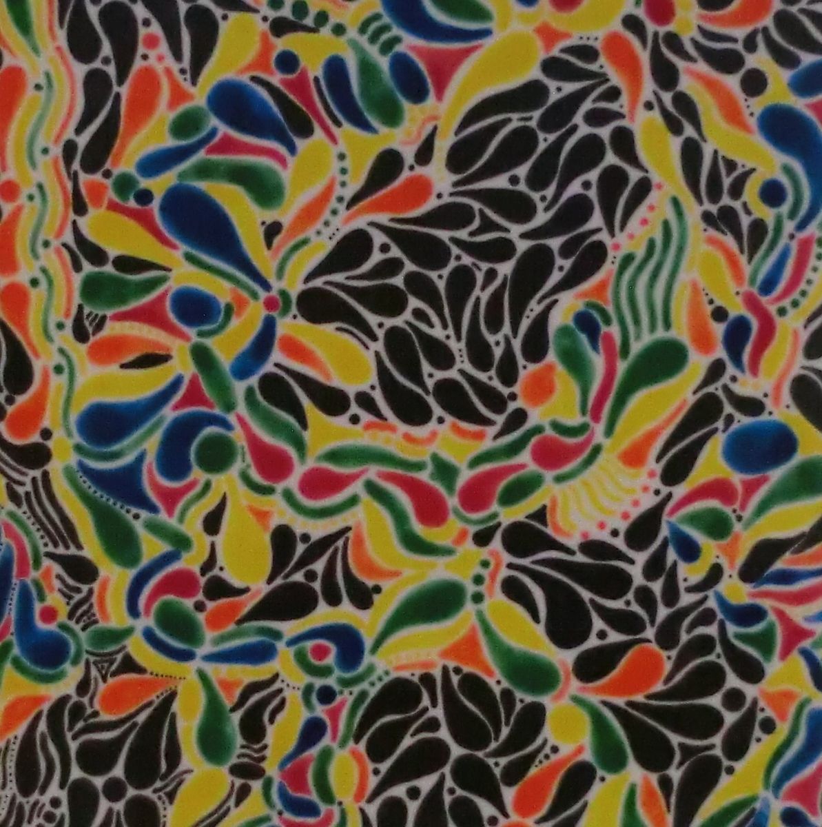 Custom Wall Decor Glass Painting Peacock Colors by Aval Glass Art Llc